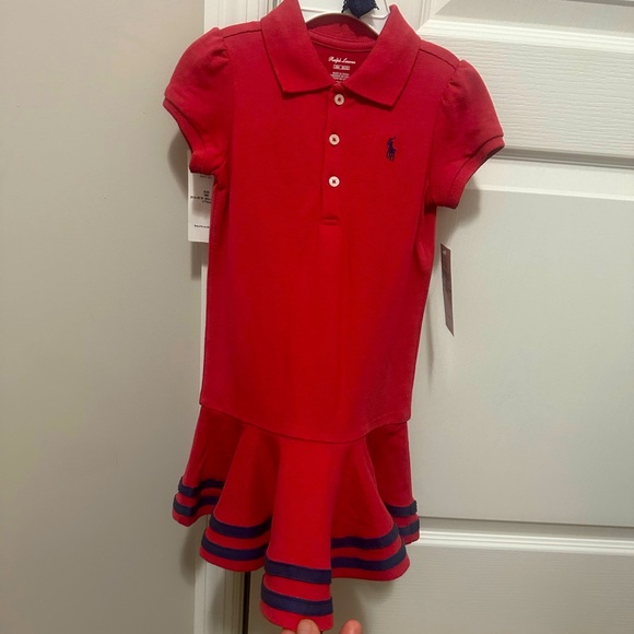 NWT Ralph Lauren red and navy toddler sz.18M 2piece dress set! Great present 🎁 - Picture 3 of 16